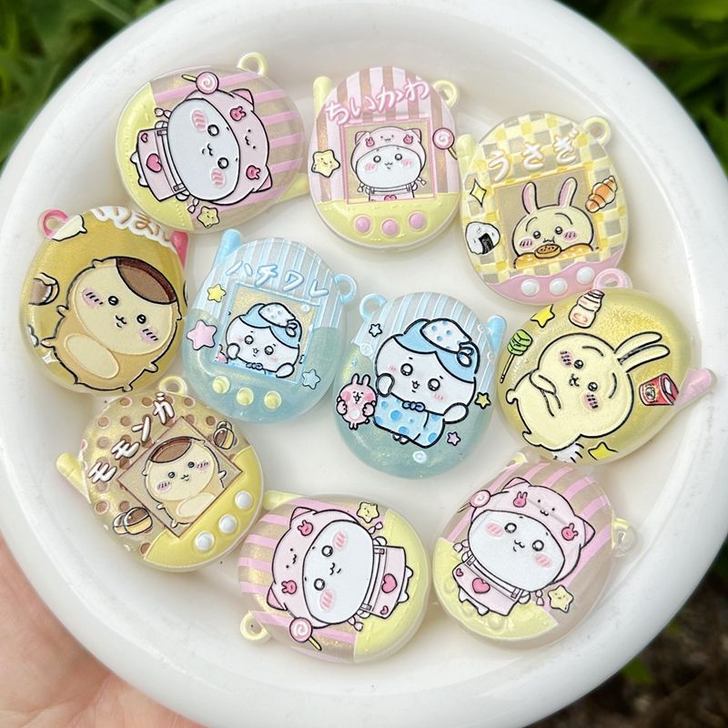 Phone Accessories Diy - Porte-clés lumineux imprimé Chiikawa, pendentif de