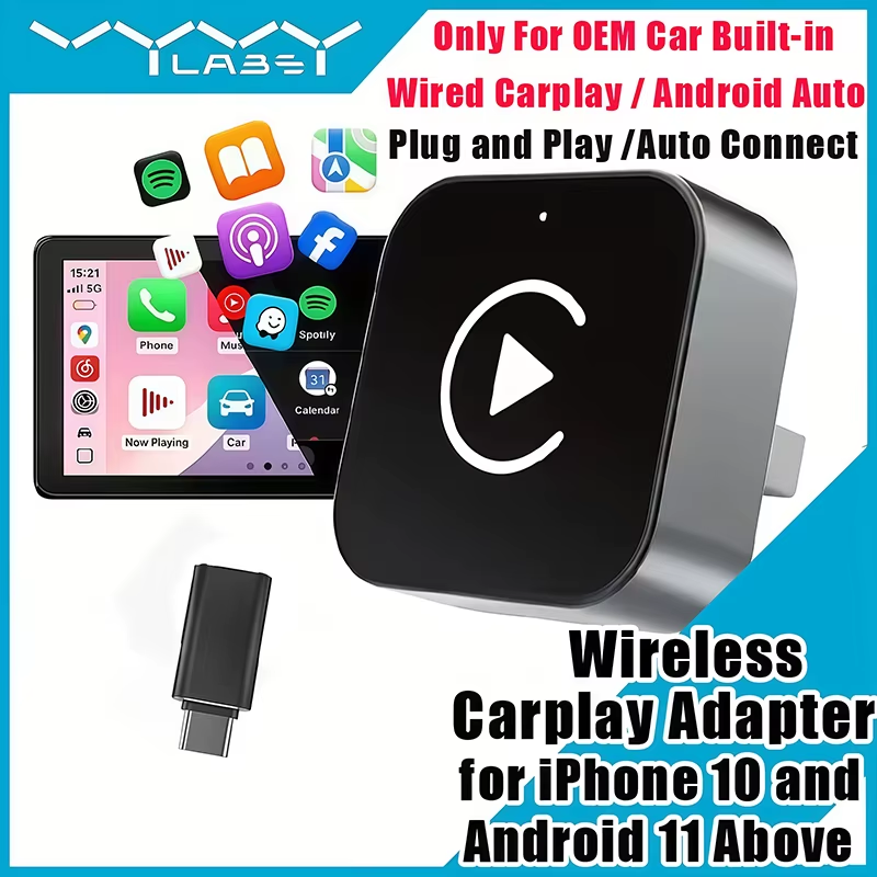 Phone Accessories Design - Adaptateur CarPlay sans fil 2-en-1 Plug-and-Play