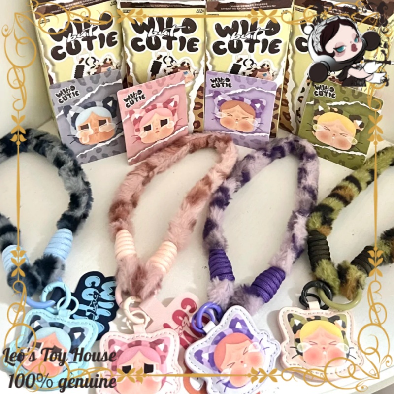 Phone Accessories Popmart - POPMART CRYBABY Série Chat Léopard Cordon