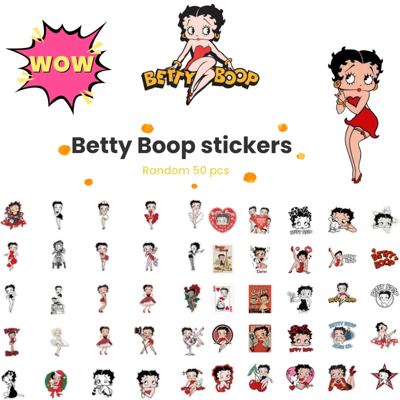 Phone Accessories Aesthetic - Autocollant mignon de dessin animé Betty
