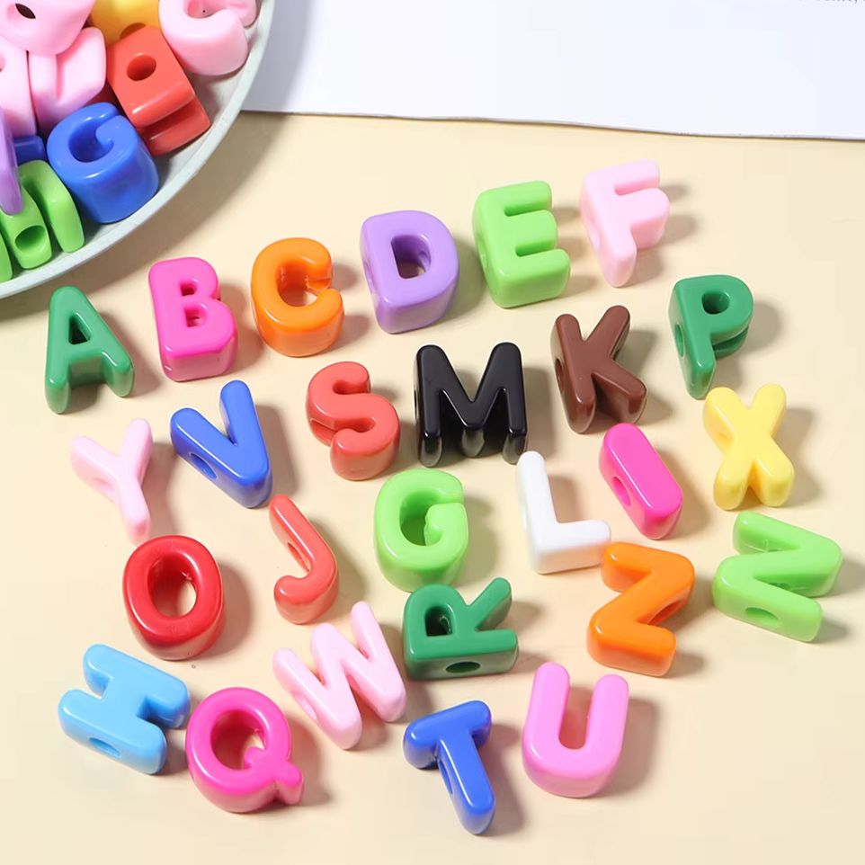 Phone Accessories Jewelry - Perles de lettres A-Z en acrylique,