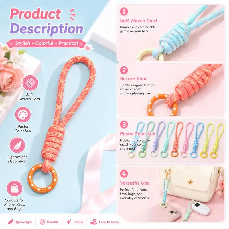 Porte-clés tressé à la main po - Phone Accessories Jewelry avis et prix